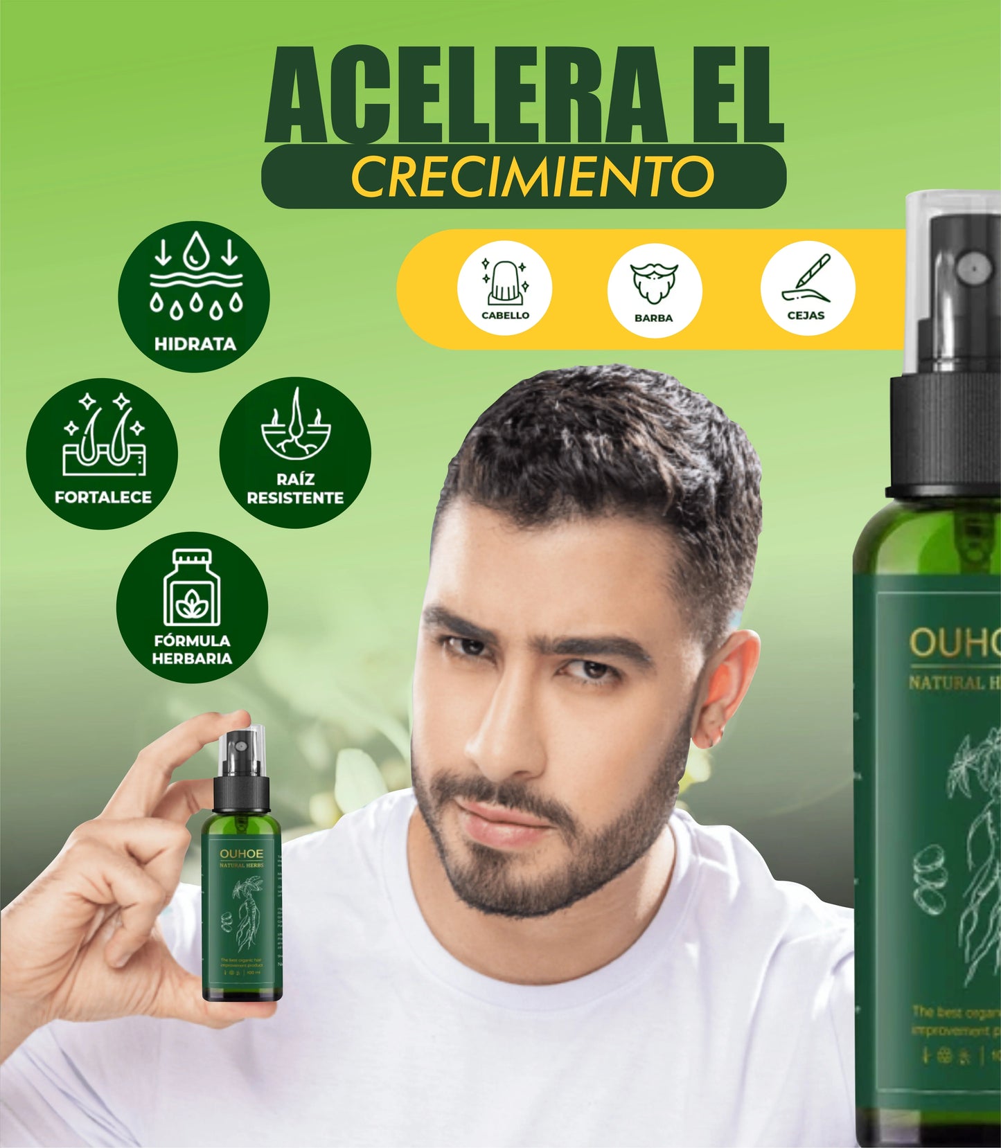 OUHOE tonico crecimiento capilar